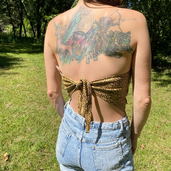 1980s Frederick's of Hollywood vintage acid wash cut out jeans - Picture 8 of 9